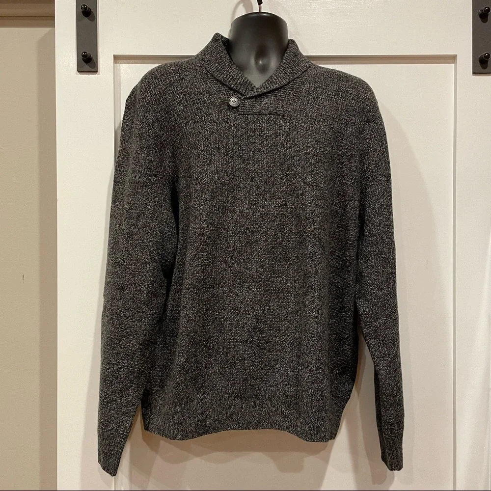 Gray‎ Shaw Collar Sweater - XXL